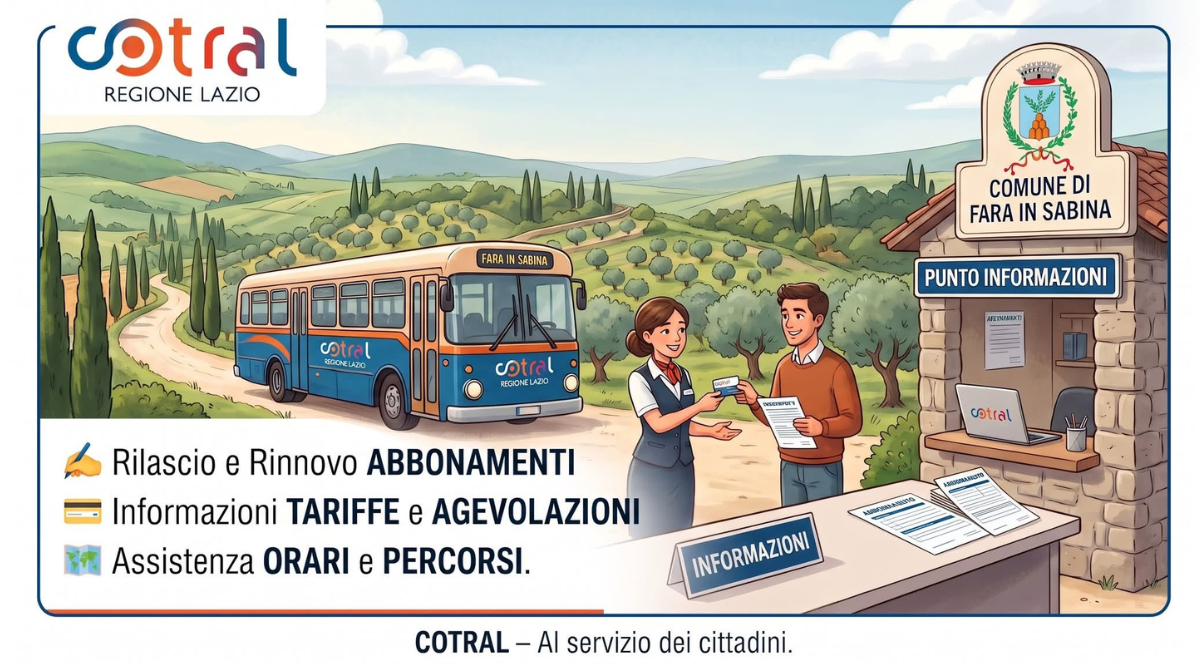 cotral Servizio informazioni e supporto abbonamenti Cotral a Passo Corese